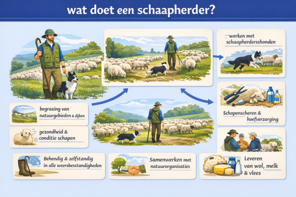 Alles over het beroep schaapherder Wat doet een schaapherder